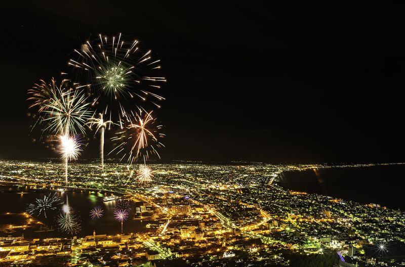 Cảnh đêm nhìn từ núi Hakodate